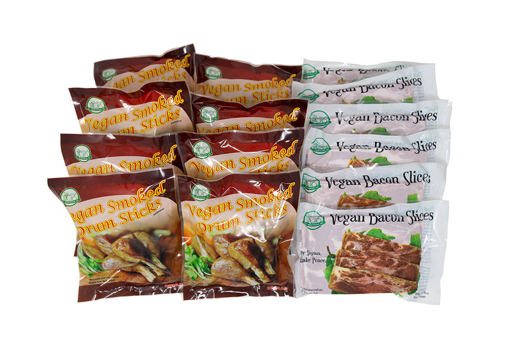 All Vegetarian Inc Bacon (6 Packs) + Drumsticks (8 Packs) Combo