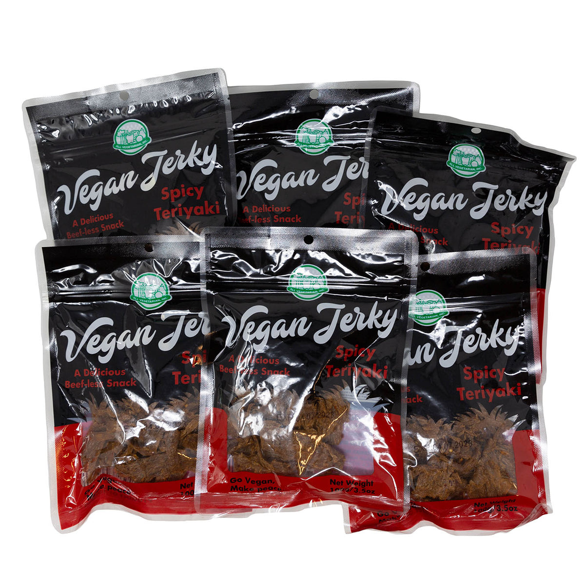 All Vegetarian Inc Vegan Food Vegan Jerky Spicy Teriyaki (6 Pack