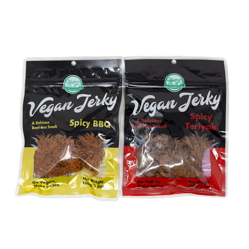 Vegan Jerky - Spicy BBQ & Spicy Teriyaki (2 Packs)